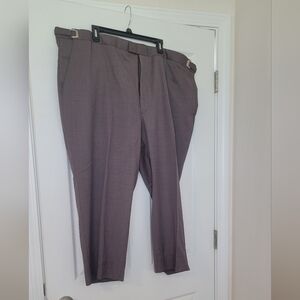 Allure Men's Dress Pants in Taupe 40% Wool 60% Poly Blend 26in Long